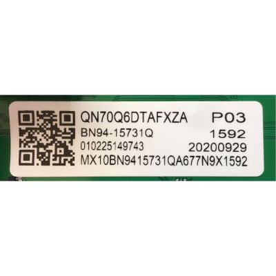 MAIN ORIGINAL PARA TV SAMSUNG QLED 4K UHD HDR SMART TV / NUMERO DE PARTE BN94-15731Q / BN41-02756C / BN97-17203B / BN41-02756C-000 / DZFH2030 / 04260252C / PANEL CY-RT070HGPV1H / DISPLAY CC700PV2D VER.01 / MODELO QN70Q6DTAFXZA / QN70Q6DTAFXZA YA01 - Imagen 3